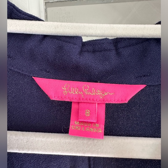 Lilly Pullitzer Jane Shift Dress True Navy with gold size 8 - Picture 5 of 6